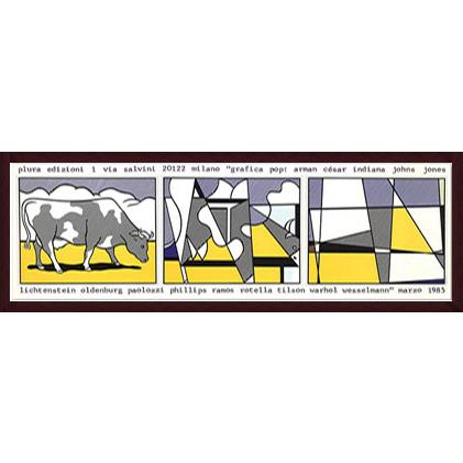 Cow Going Abstract 1985（ロイ リキテンスタイン） 額装品 ウッド 