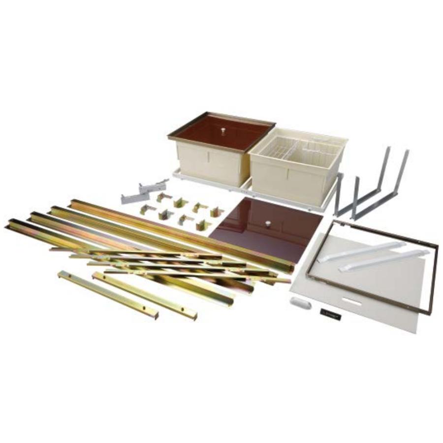 販売終了品 大建工業【床収納 スライド式52型・2連 本体+レールセット