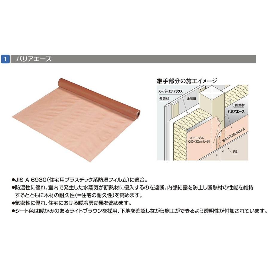 フクビ【気密防湿シート バリアエース200W BRA200W 1入 