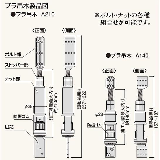 フクビ プラ吊木A140 PTA140 1入 : アズライフ - 通販 - Yahoo