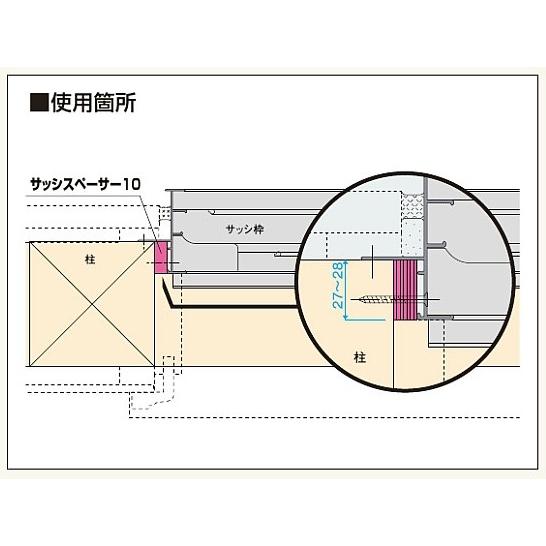 フクビ【サッシスペーサー10 SUS10 100個入】 : アズライフ - 通販 