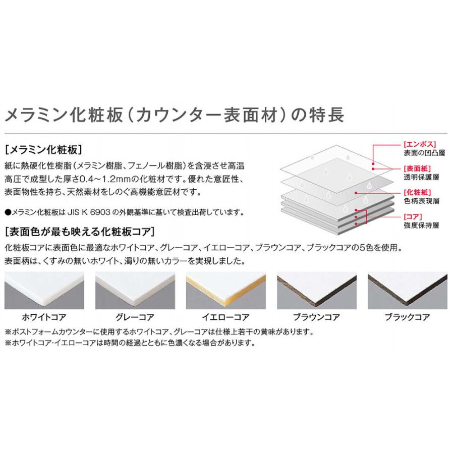 アイカ【ポストフォームカウンター NJA型 1,810mm×600mm×31mm NJA