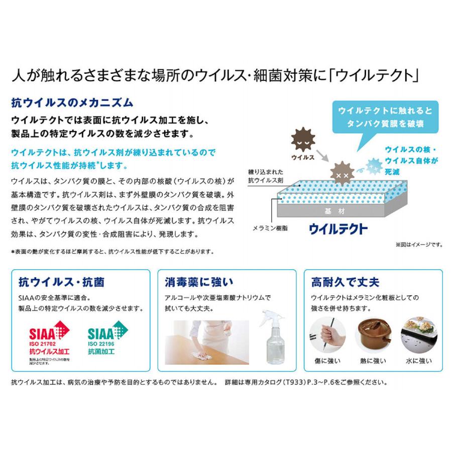 アイカ【ポストフォームカウンター　ウィルテクト　棚板・側板　UYA型　1，810mm×450mm×20mm　UYAN■■3D　1入】(■は色品番)