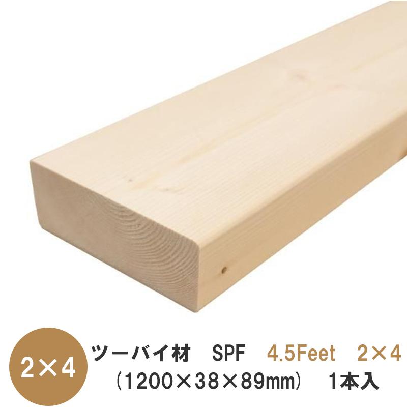 ツーバイ材【SPF 1200×38×89mm】「4.5Feet×2×4」 : アズライフ - 通販