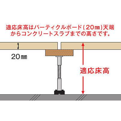 万協【WP型支持脚　WP-185　80個入】適応床高155mm~218mm_3