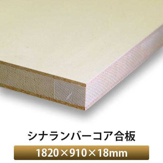 シナランバーコア合板 1820×910×18mm 1枚入 : アズライフ - 通販