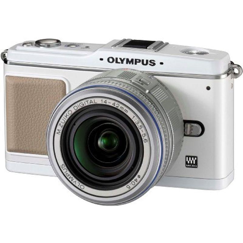 競売 ミラーレス一眼 OLYMPUS E-P1 LKIT-WHT E-P1 ホワイト レンズキット ミラーレス一眼カメラ