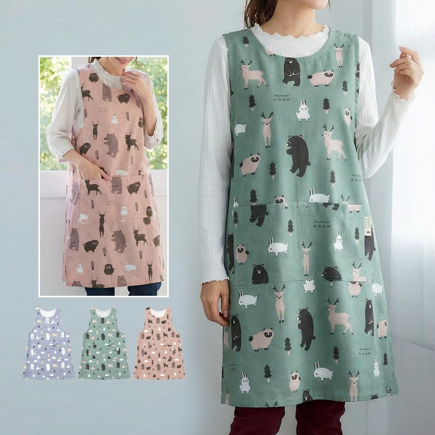 J&K Animal エプロンワンピース　限定品 J&K Animal エプロンワンピース 限定品 coen（コーエン） ワンピース