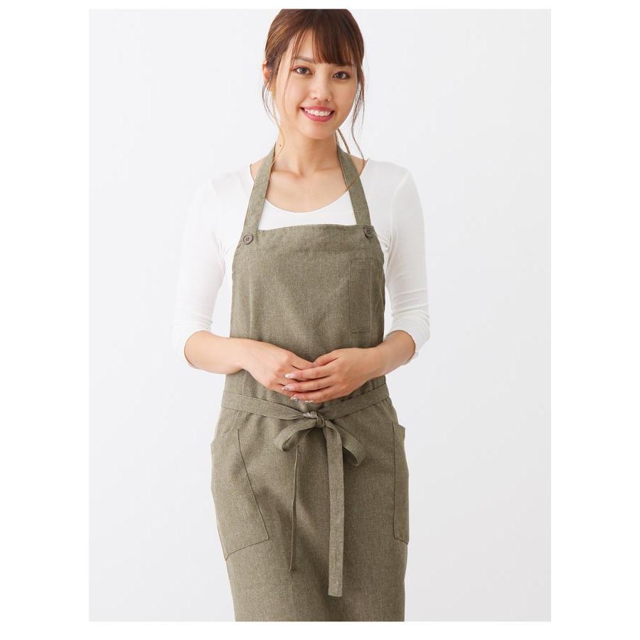 撥水加工 ロング丈 首掛け エプロン はっ水 ロング サロンエプロン