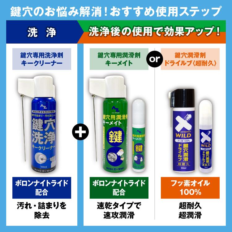 エーゼット (送料無料)AZ ノズルが折りたためる鍵穴用 潤滑剤