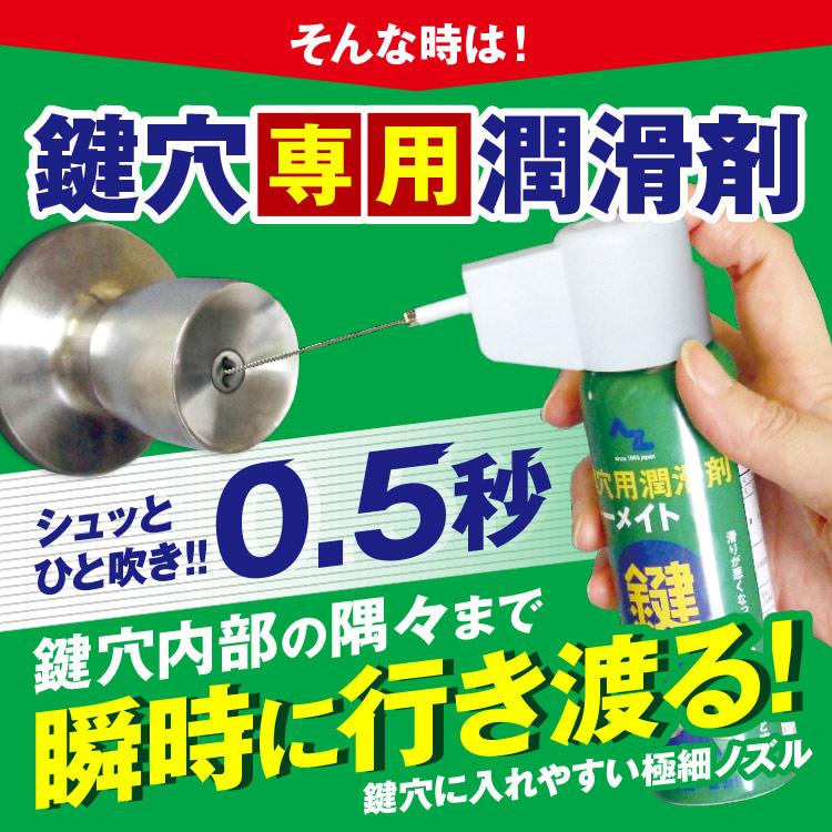 エーゼット (送料無料)AZ 鍵穴用洗浄剤 キークリーナー 100ml+鍵穴潤滑