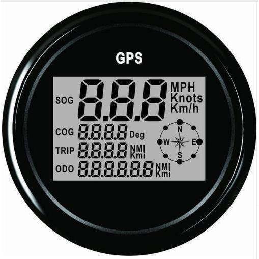 【送料無料/税込】車ボートー 85 mmデジタル GPS スピードメーター走行距離 0から999 ノットキロ/h mph バックラ|azone-ys|05
