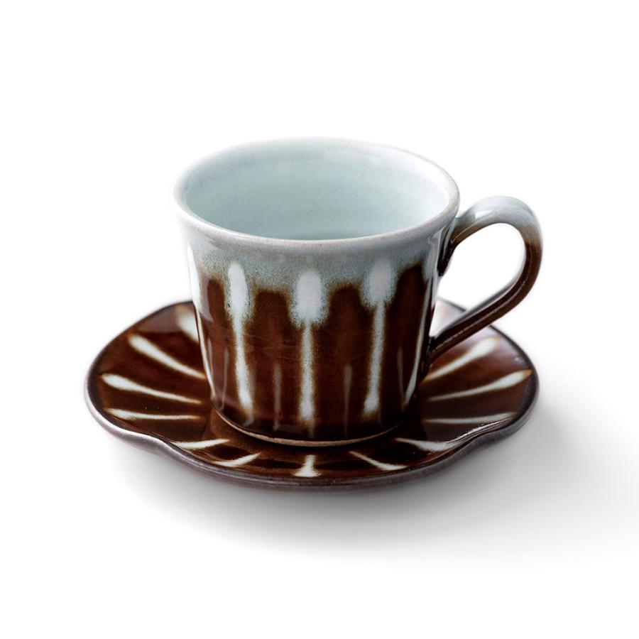 2個セット 益子焼 飴釉 マグカップ コーヒー お茶 dショッピング |くく コーヒーカップ&ソーサーセット つかもと
