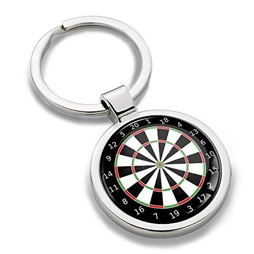 Skino 3Dメタルスポーツゲーム ダーツ ダーツボード ターゲット キーリング キーチェーン ギフト メンズ レディ