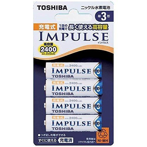 TOSHIBA ニッケル水素電池 充電式IMPULSE 高容量タイプ 単3形充電池(min.2
