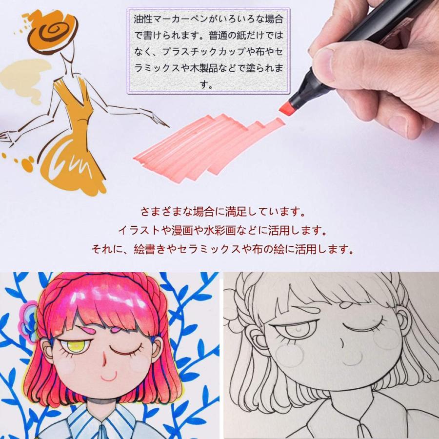 Bavi マーカーペン 水彩筆 イラスト マーカー 油性 セット 2種類のペン先 太字 細字 80色 B07jhswgmf Az Store Yahoo Shop 通販 Yahoo ショッピング