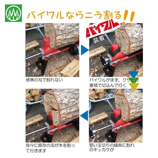 ハリマ興産｜薪割機補助刃　WOOD母ちゃん　バイワル　大　ウッドファーザー用（横幅115mm）バイワル｜法人様限定