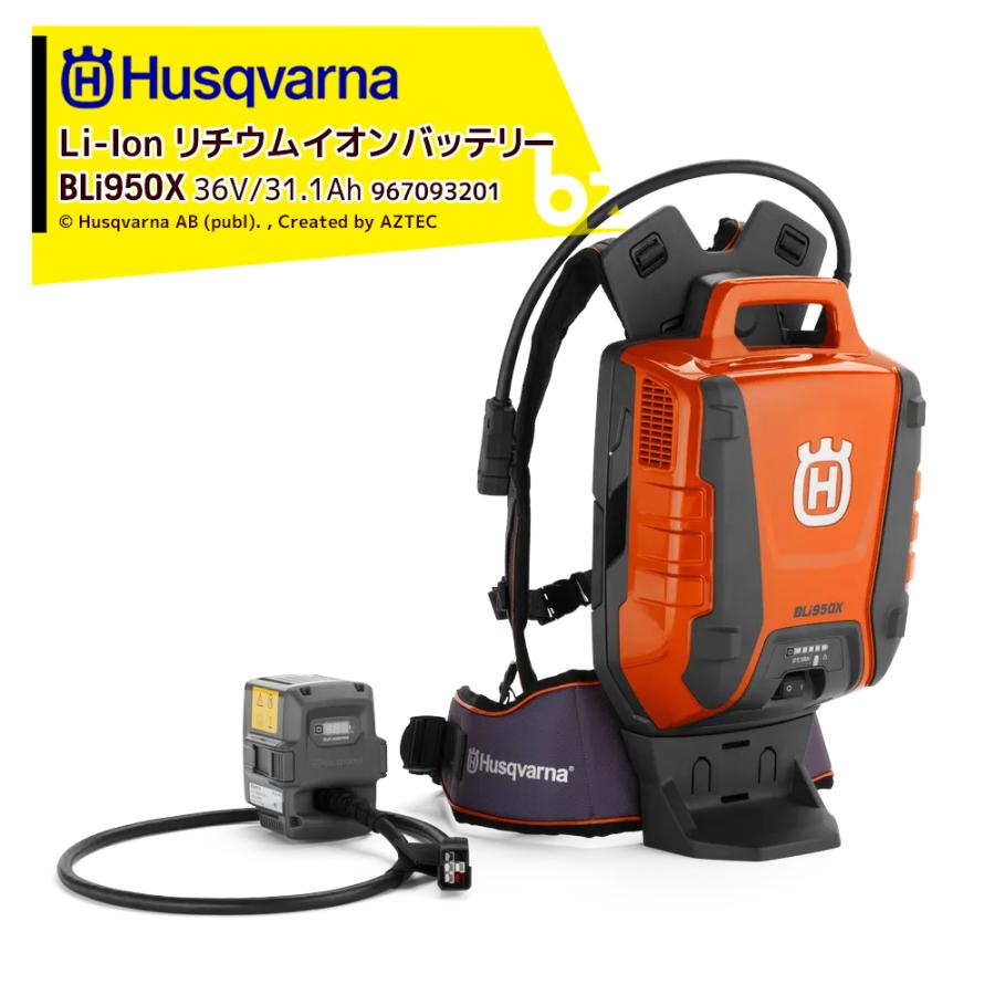 Husqvarna <2台セット品>ハスクバーナ Li-Ion 大容量背負式リチウム