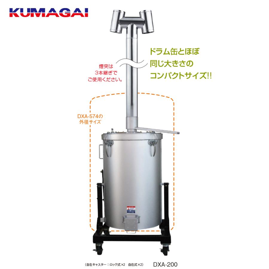 熊谷農機 KUMAGAI くん炭 木酢液 ミニくん炭機 DXA-200 1台2役!くん炭