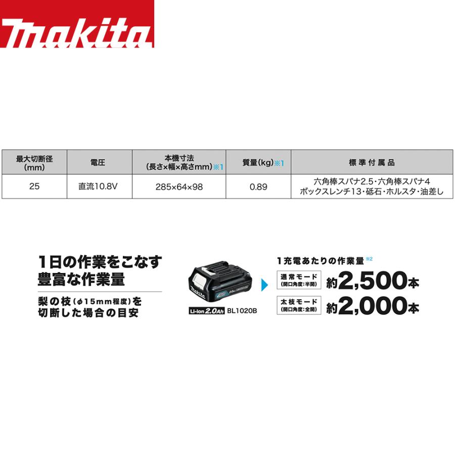 マキタ マキタ|充電式せん定ばさみ UP100DSAX バッテリBL1020B マキタ マキタ|充電式せん定ばさみ UP100DSAX バッテリBL1020B