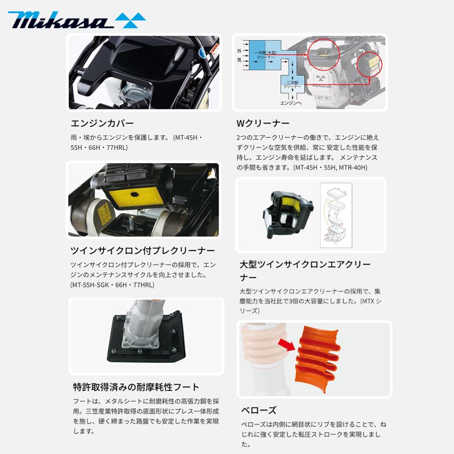 IKA 三笠産業 mikasa タンピングランマー MT-55H 転圧機 ランマー 締め 
