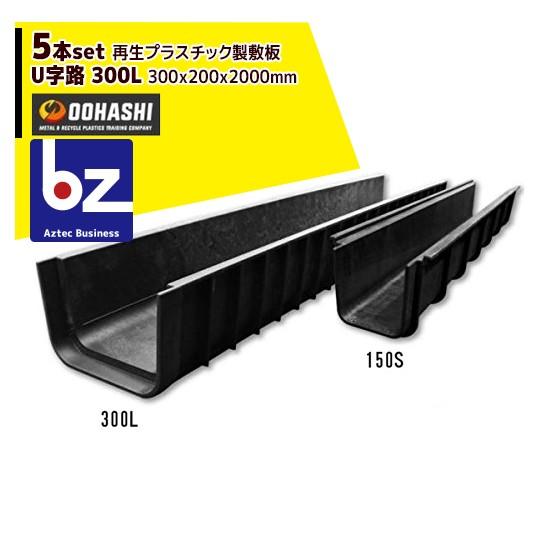 オオハシ <5本セット>再生プラスチック製U字溝 「U字路」300L