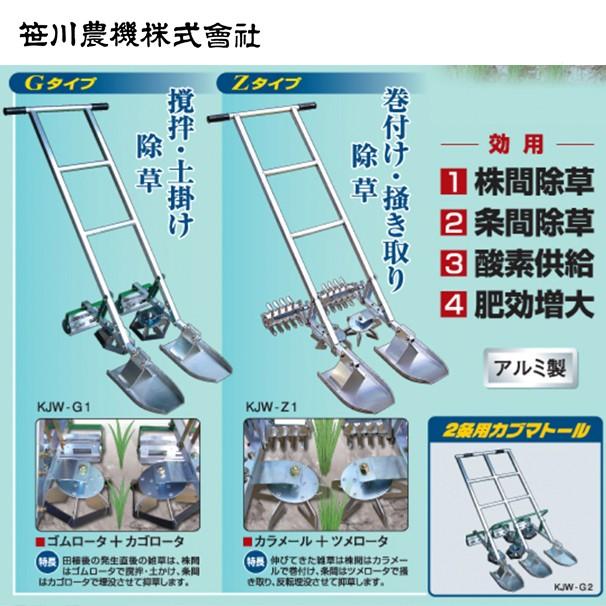 笹川農機｜ カブマトール KJW-G2 2条用 ゴムロータ＋カゴロータ