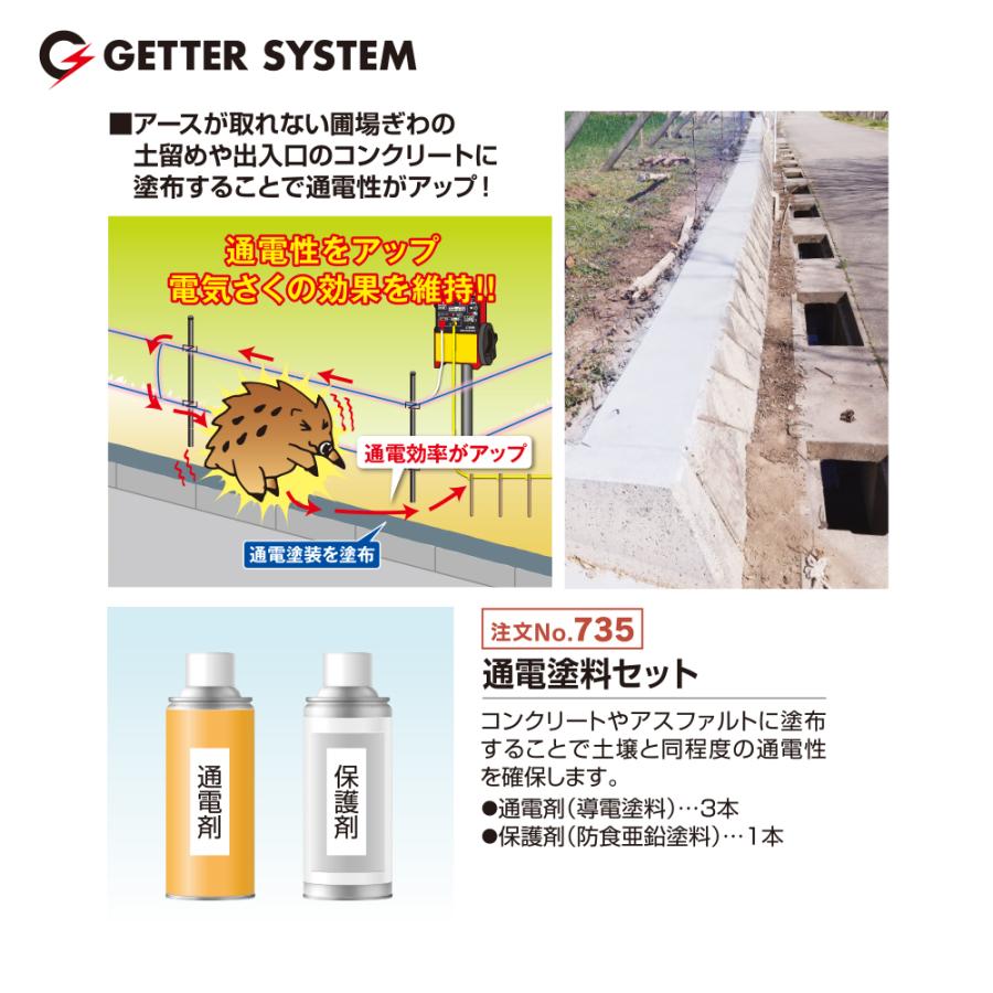 末松電子製作所 電気柵 ポール 末松電子 通電塗装セットスプレー 電柵
