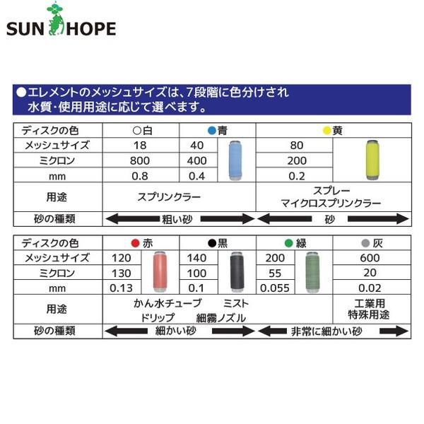 2026年7月中旬以降出荷】サンホープ SUNHOPE ディスクフィルターAR316L