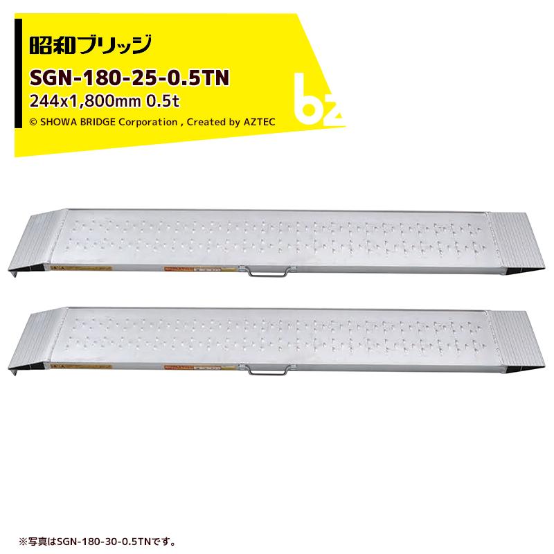 昭和ブリッジ アルミブリッジ SGN型 0.5t/2本セット 有効幅244x全長 