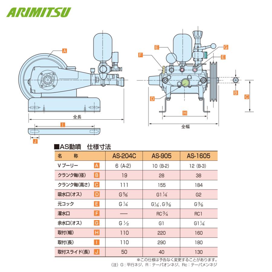有光工業 アリミツ 動力噴霧機 AS-1605 最高圧力4.9MPa 大型でも静かさ