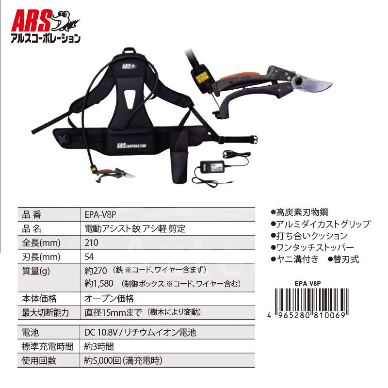 ΦΦアルスコーポレーション 充電器付　電動アシスト鋏 ブラック ΦΦ アルスコーポレーション 充電器付 電動アシスト鋏 ブラック 傷や
