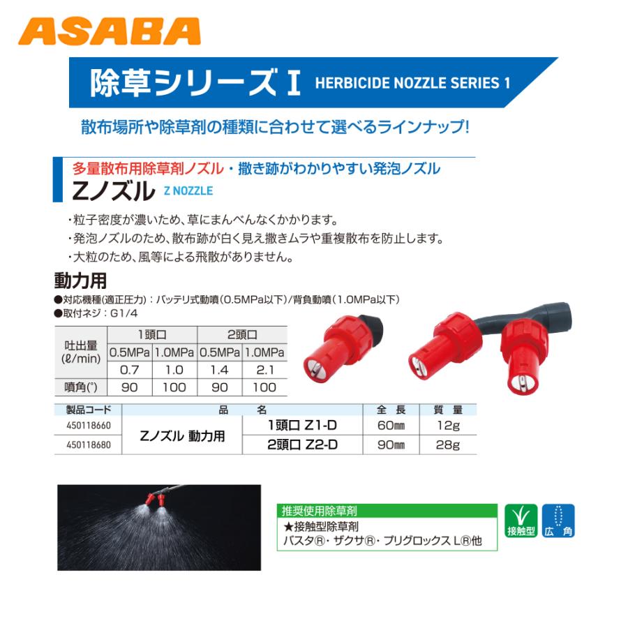 麻場 Zノズル動力用1頭口 Z1-D G1/4 BP 450118660 : AZTEC ヤフー