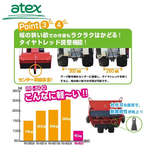 アテックス｜草刈り機 atex 自走草刈機 刈馬王ホイルハンマーナイフ RS-500B｜aztec｜03