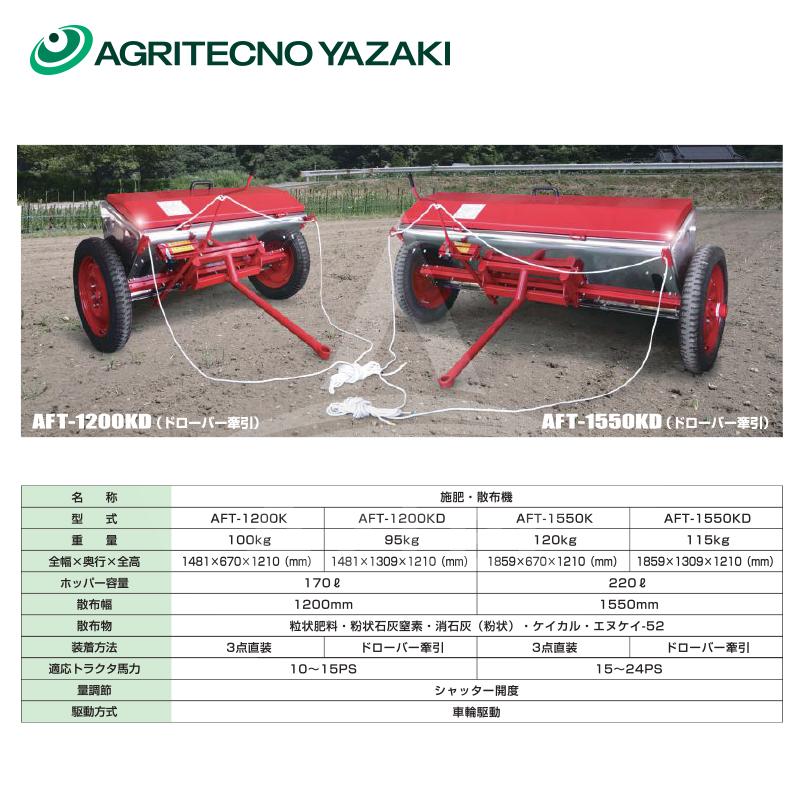 アグリテクノ矢崎 トラクタ用 施肥 散布機 クリーンソワーaft 10kd ドローパー牽引タイプ Aztec Paypayモール店 通販 Paypayモール