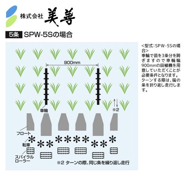 美善 田植機AT株間除草機「あめんぼ号」除草幅5条 SPW-52x ヒッチ付 2