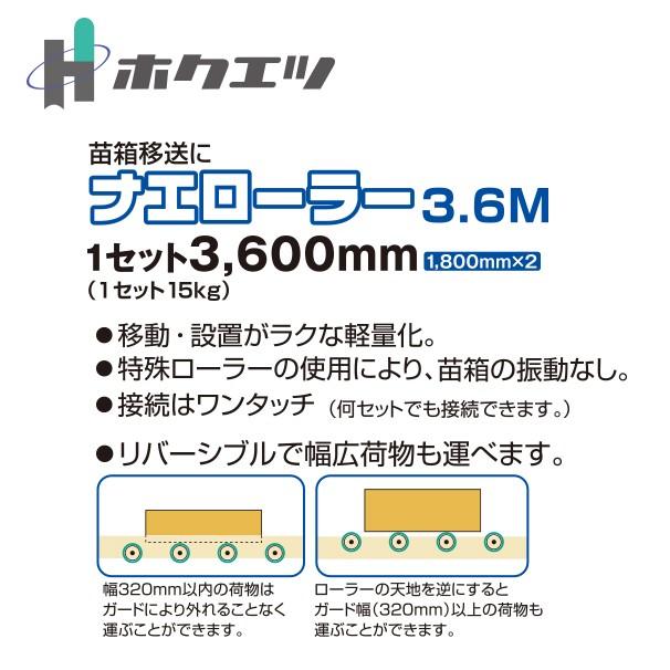 ホクエツ 苗箱搬送 ナエローラー 3.6M+スタンド 4-MR (4脚入) : AZTEC