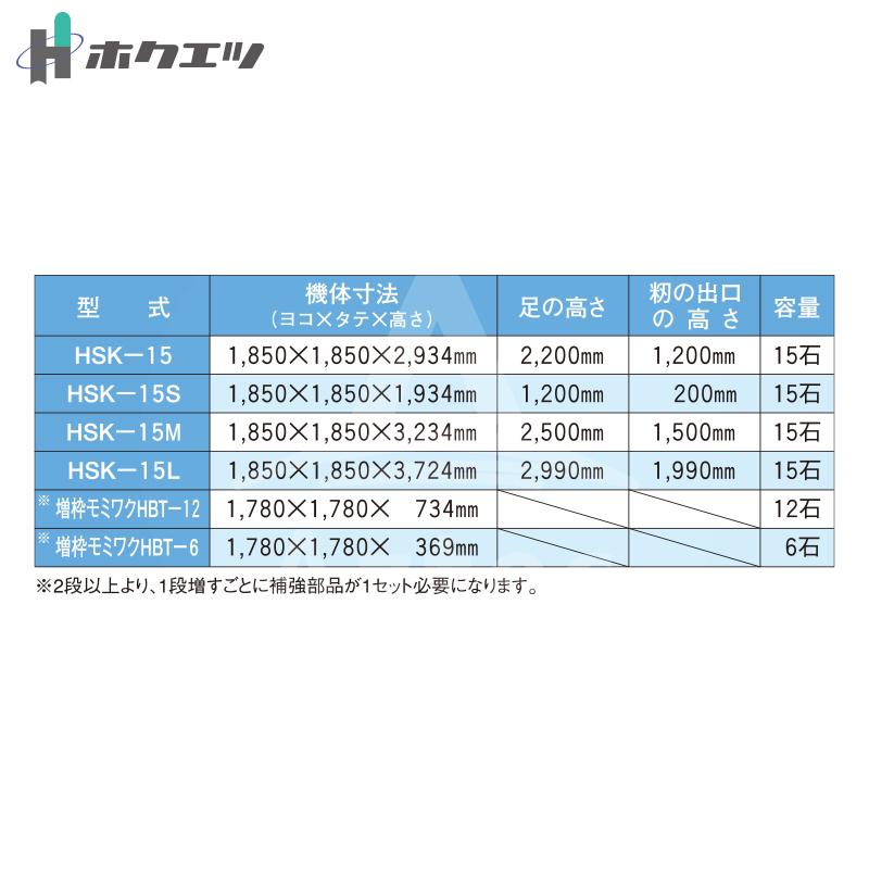 ホクエツ｜HBT-6　ライスプールHSK-15シリーズ用増枠　ライスプール別売
