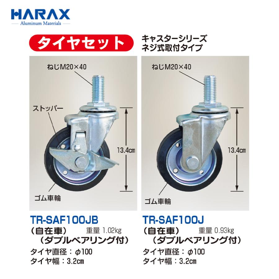 ハウス食品 ハラックス HARAX タイヤセット キャスターシリーズ ねじ式