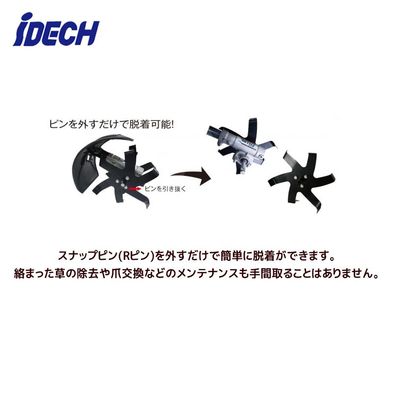 アイデック iDECH 耕耘ローター クイックティラー AQT-TK15 アイデック 耕耘ローター クイックティラー AQT-TK15 1台（直送