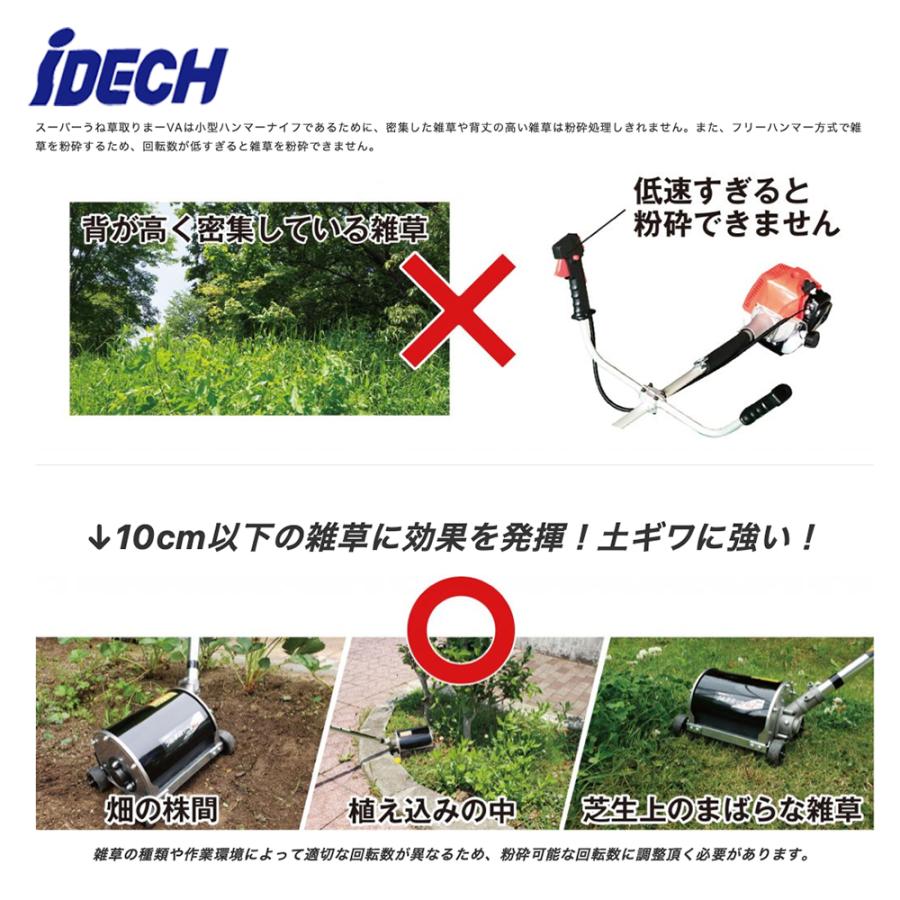 IDEC（アイデック） スーパーうね草取りまーVA elex 4.0Ahバッテリー