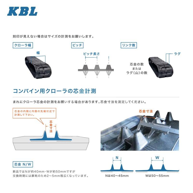 KBL｜＜2本セット品＞コンバイン用クローラ幅250ｘピッチ84xリンク30 RC2530N8｜aztec｜04