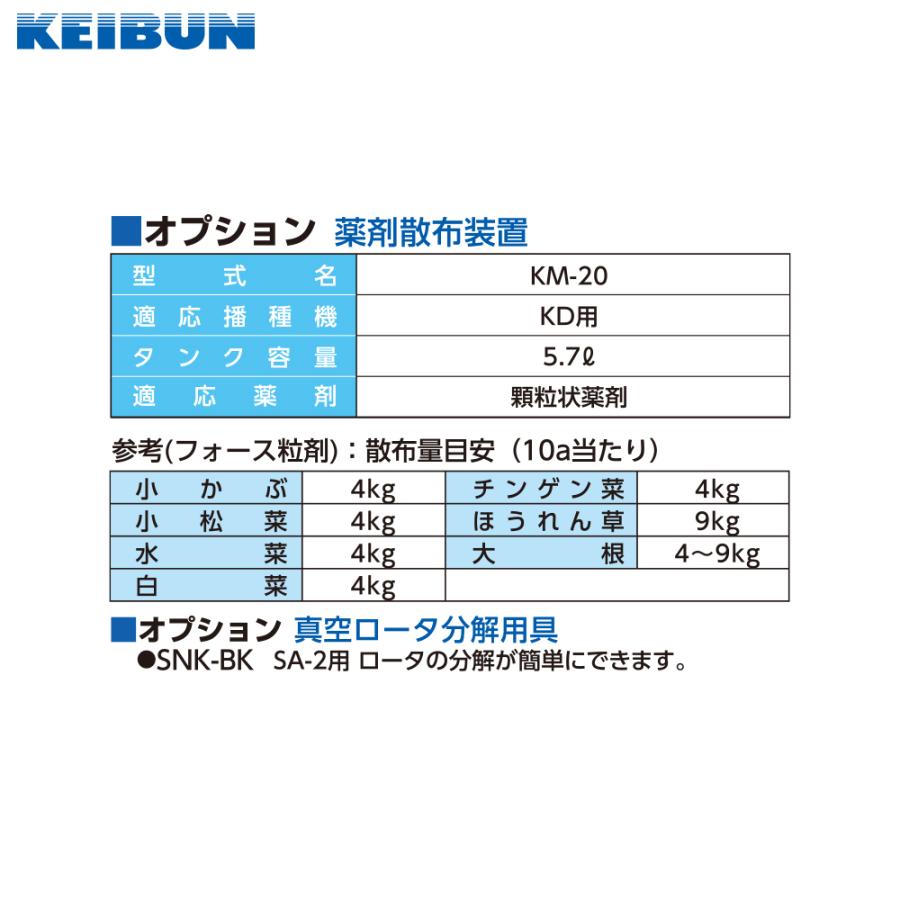 啓文社製作所 KEIBUN 真空野菜播種機 シードエース トラクタ用 5条 KD