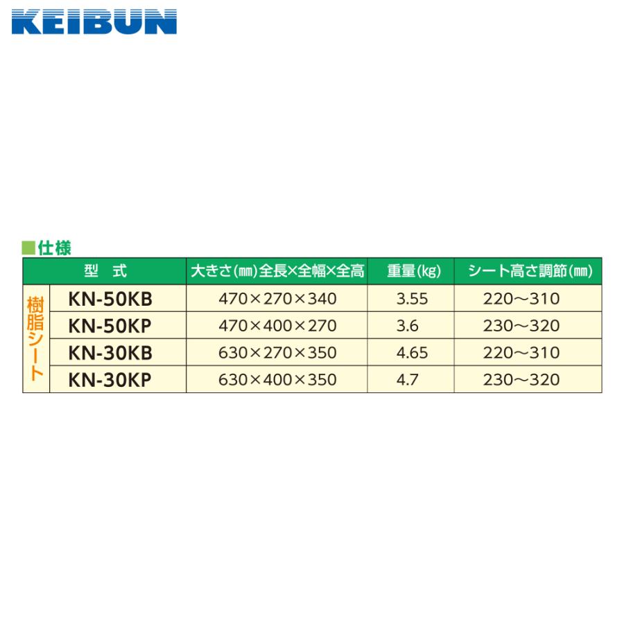 啓文社製作所｜＜2台セット品＞KEIBUN 作業用イス こしかけノンキー 大型樹脂シート KN-50KB｜aztec｜03