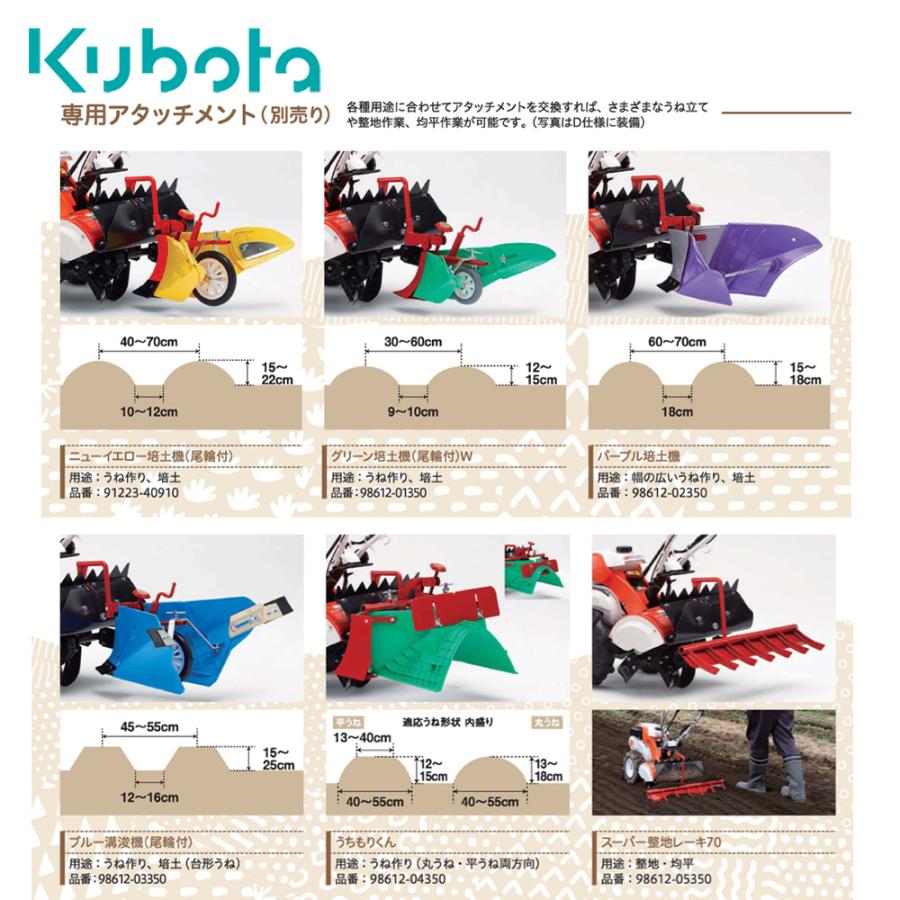 ヤンマー（YANMAR） クボタ kubota ミニ耕運機 耕うん機 管理機 菜ビ