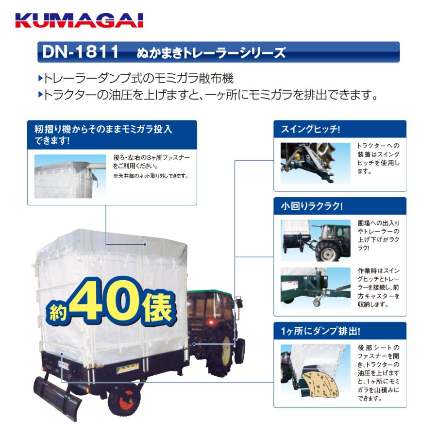 三菱（MITSUBISHI） 熊谷農機 KUMAGAI ぬかまきトレーラーシリーズ 40