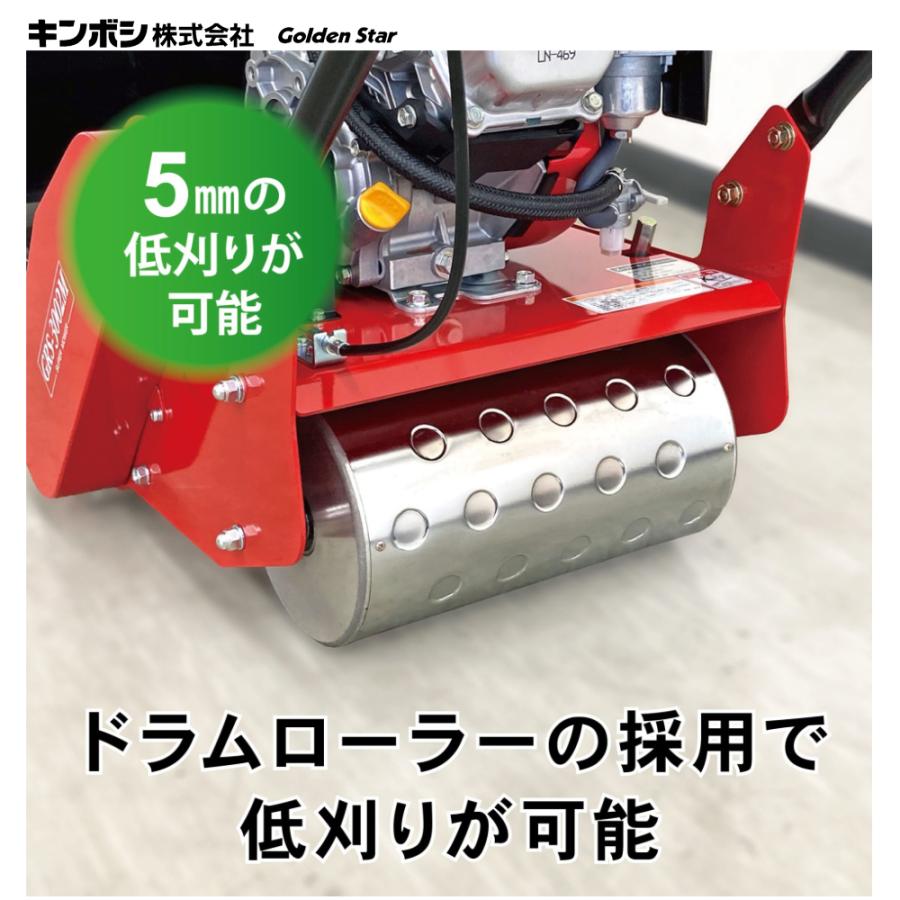 キンボシ エンジン式芝刈機 刈幅300mm スーパーモア― 刈高さ4段階 日本