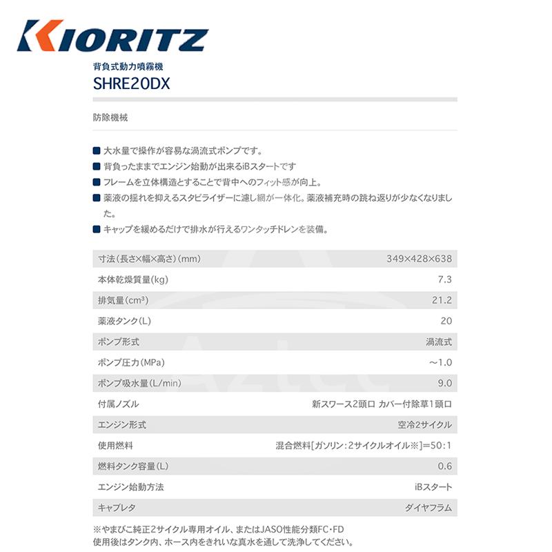 ヤマビコ 共立 やまびこ エンジン式背負式動力噴霧機 SHRE20DX ポンプ