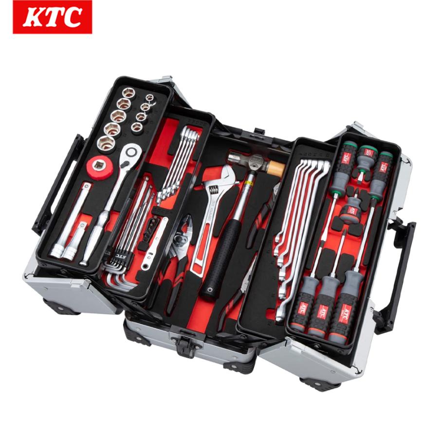 KTC 工具一式 12.7sq. 52点 大型車 農機用 No.SK45223WZ 両開きメタル 