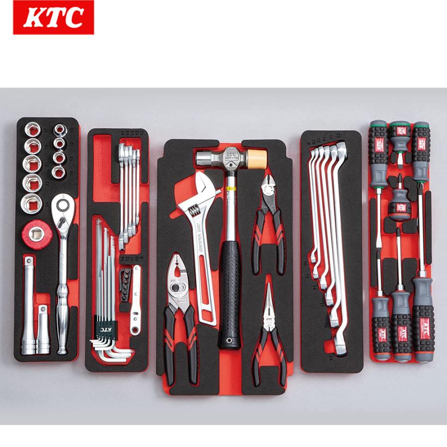 KTC 工具一式 12.7sq. 52点 大型車 農機用 No.SK45223WZ 両開きメタル